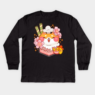Sakura Strawberry Cake Box Kids Long Sleeve T-Shirt